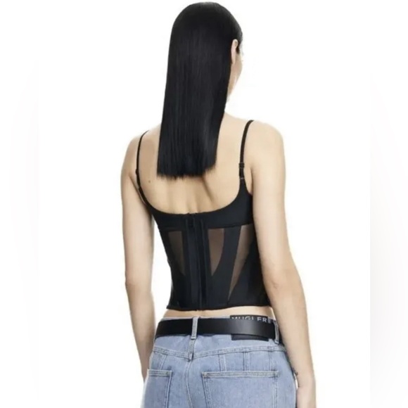 BNWT H&M Mugler Mesh Paneled Corset size L - Picture 4 of 7
